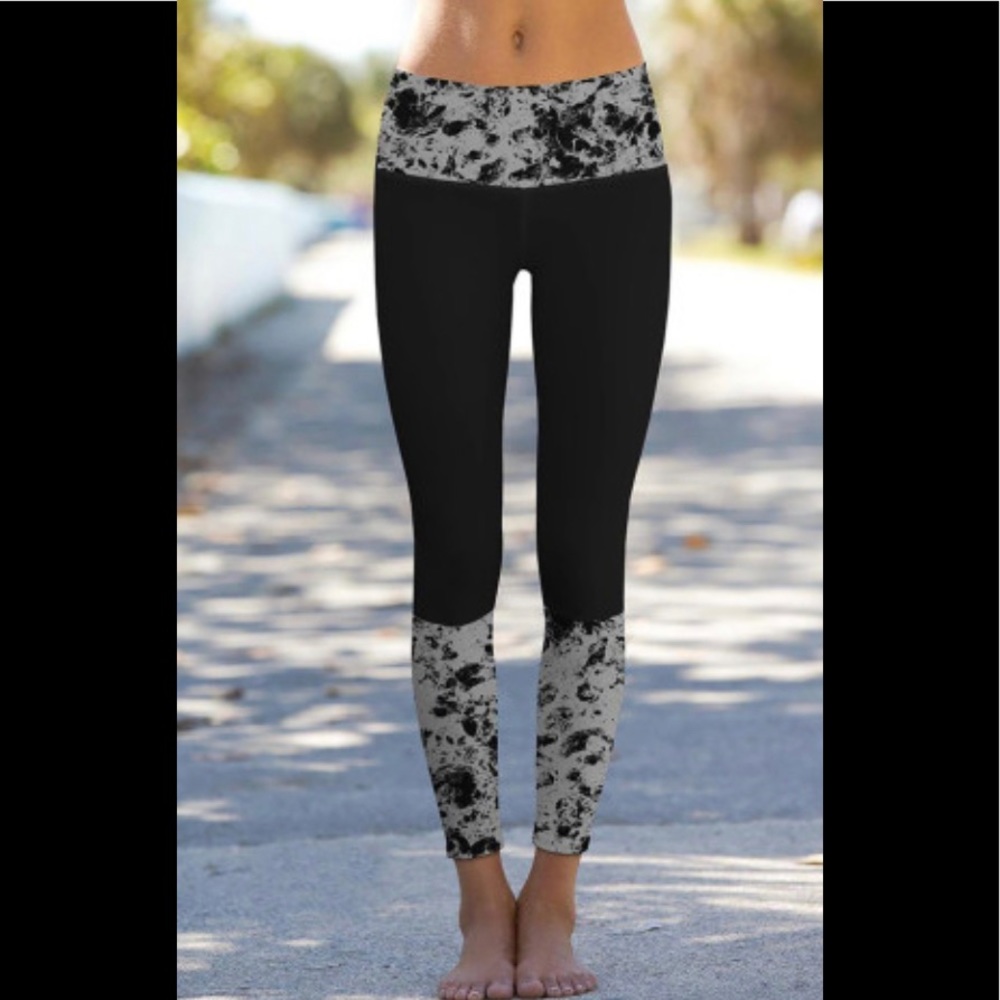 Black and Gray Yoga Pants